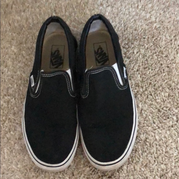 womens black vans size 8